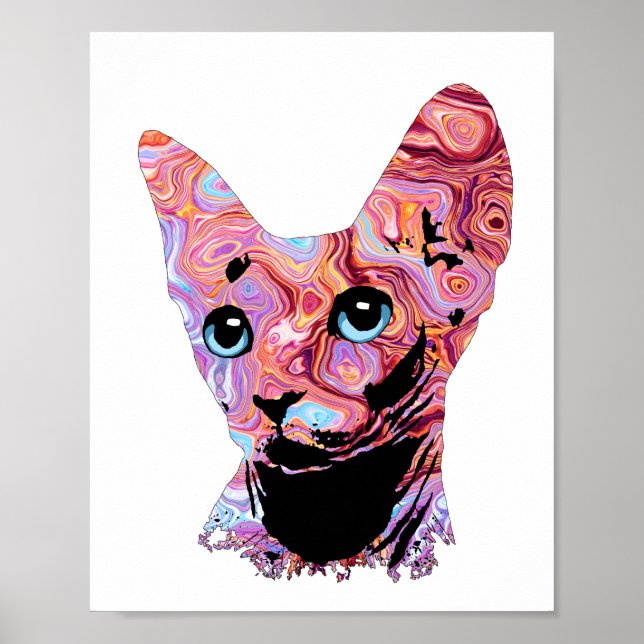 Poster Pinky Sphynx Cat 683 (Devant)