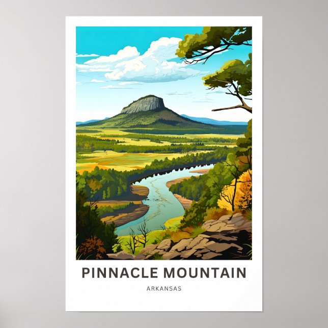 Poster Pinnacle Mountain Arkansas Imprimer (Devant)