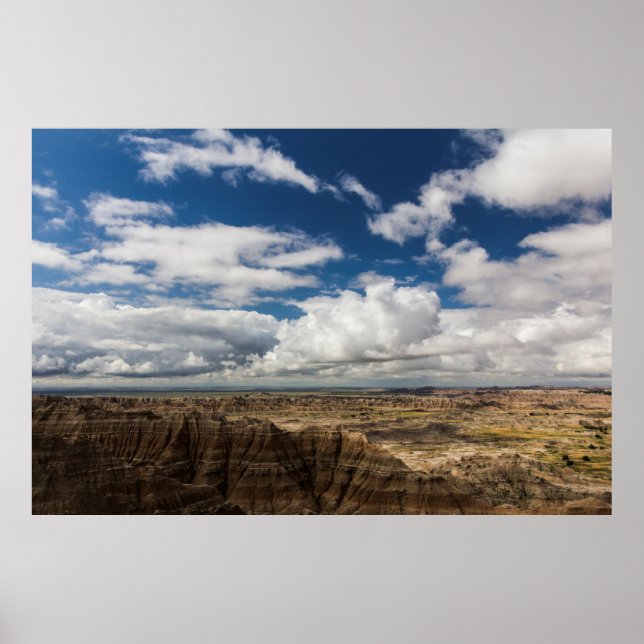 Poster Pinnacles Overlook, Badlands National Park, SD (Devant)