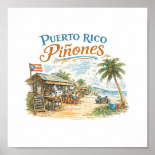 Poster Piñones Patrimoine Tropical de Porto Rico Art