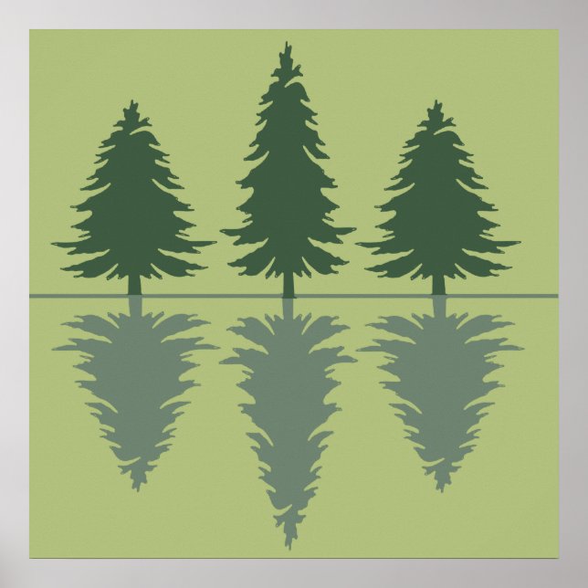 Poster pins dans la forêt (Devant)