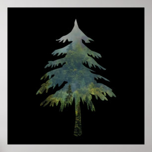 Poster Pins dans la forêt