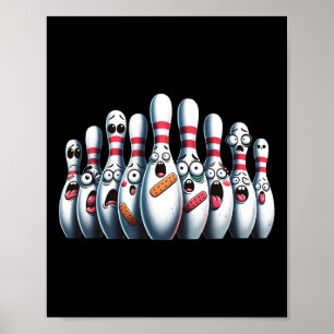 Poster Pins De Bowling Sympa Bowling Sport Bowling Peur