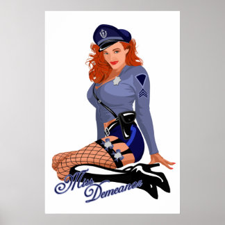 Poster Pinup "Miss Demeanor"