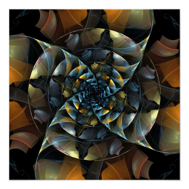 Poster Pinwheel Art Abstrait (Devant)