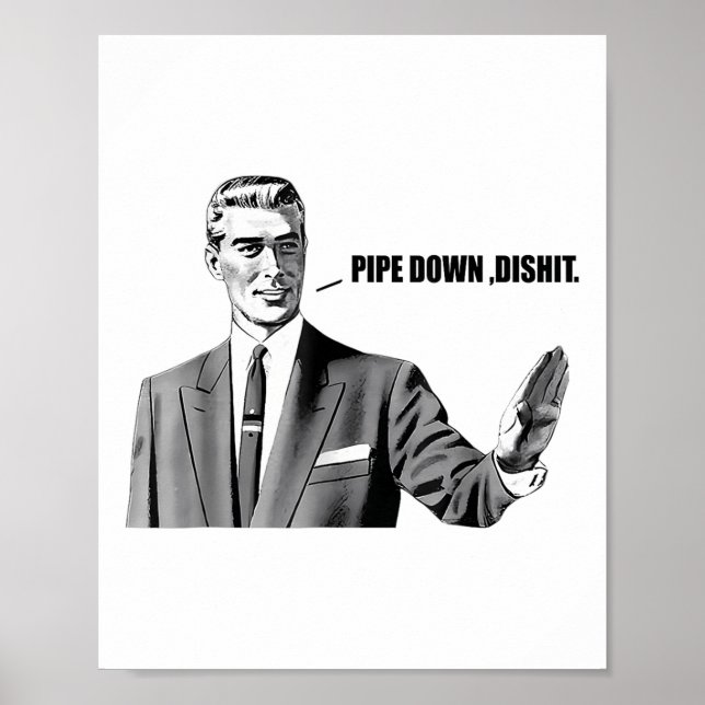 Poster Pipe vers le bas (Devant)