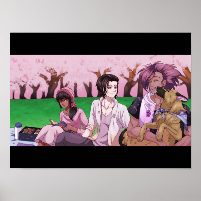 Poster Pique-nique Cherry Blossom (Devant)