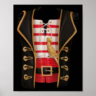 Poster Pirate Halloween Enfants Costume Tee