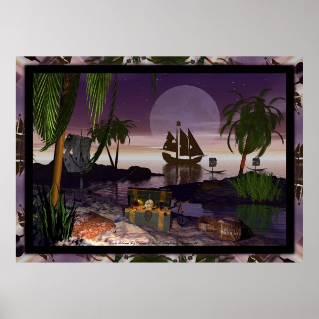 Poster Pirate Island par David Wilder (Devant)