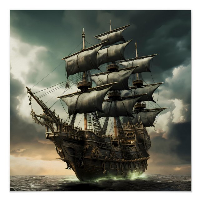 Poster Pirate Ship Art Series - Première édition #15 (Devant)