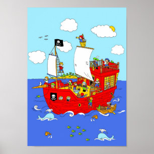 Poster Pirate Ship scène