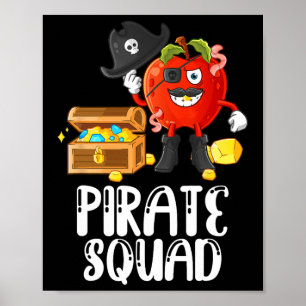 Poster Pirate Squad Amusant Enseignant Pomme Parler Comme