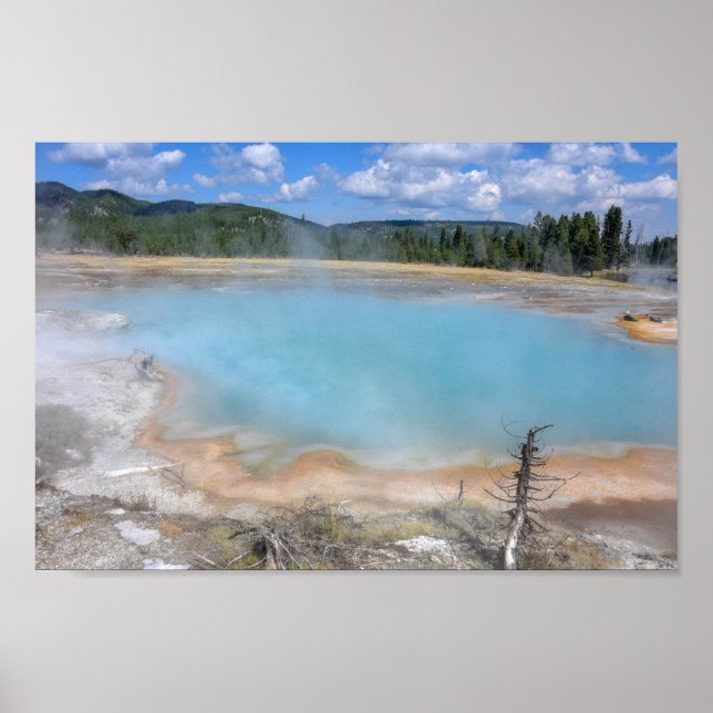 Poster Piscine de diamant noir, parc national de Yellowst (Devant)