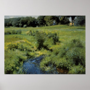 Poster Piscine Medfield par Dennis Miller Bunker, Art Vin