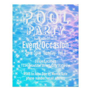 Poster Piscine Party Beach Party Summer Party