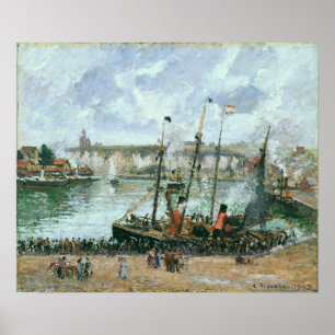 Poster Pissarro - Avant-port de Dieppe - Marée haute - Ma
