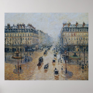 Poster Pissarro - Avenue De L'Opéra Matin De Neige 1898