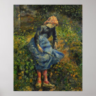 Poster Pissarro - Bergère (Jeune Fille Paysanne) 1881