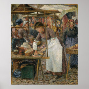 Poster Pissarro - Boucher de porc 1883