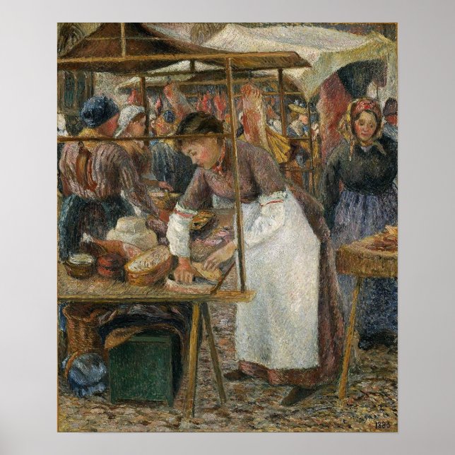 Poster Pissarro - Boucher de porc 1883 (Devant)