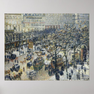 Poster Pissarro - Boulevard Des Italiens Lumière du matin