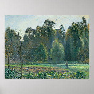 Poster Pissarro - Champ de choux Pontoise 1873