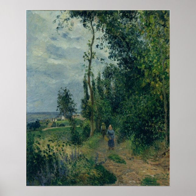 Poster Pissarro - Colline Des Grouettes Près De Pontoise  (Devant)