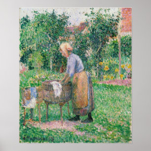 Poster Pissarro - Décheillette À Eragny 1893