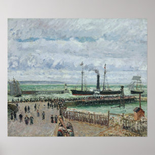 Poster Pissarro - Entrée Havre Port Western Breakwater