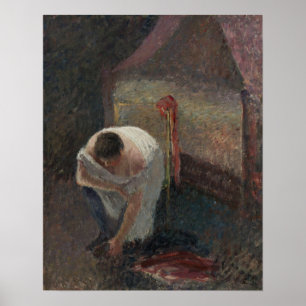 Poster Pissarro - Femme en Chemise près du Lit 1896