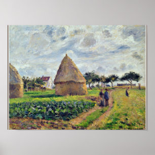 POSTER PISSARRO - HAYSTACLES ET CABBAGE PATCH