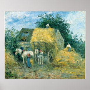 Poster Pissarro - Le Chariot de Foin Montfoucault