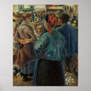 Poster Pissarro - Le Marché De La Volaille À Pontoise 188