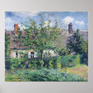 Poster Pissarro - Maison de paysan à Eragny 1884