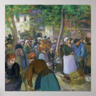 Poster Pissarro - Marché de volailles à Gisors