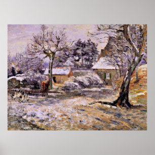Poster Pissarro - Neige à Montfoucault