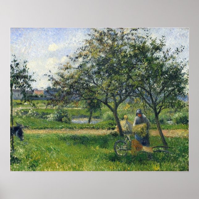 Poster Pissarro - Orchard de Pâtisserie pour femmes paysa (Devant)