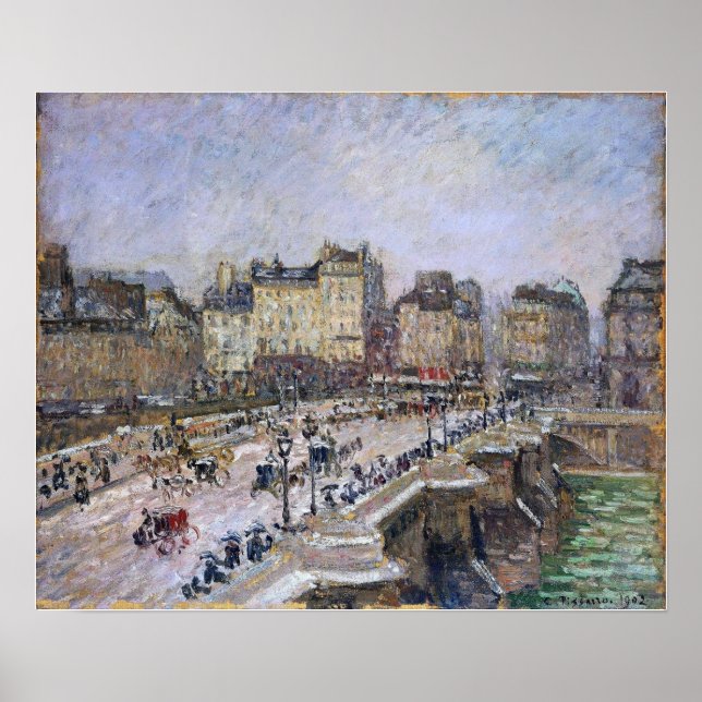 Poster Pissarro - Pont Neuf Effet de neige 1902 (Devant)