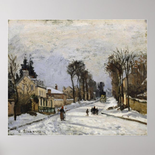 Poster Pissarro - Route Vers Versailles À Louveciennes 18 (Devant)