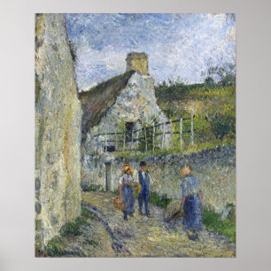 Poster Pissarro - Rue Pavée À Valhermeil, Auvers