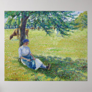 Poster Pissarro - Vachère Eragny 1887