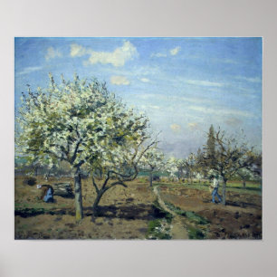 Poster Pissarro - Verger en fleurs Louveciennes 1892