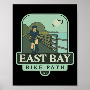 Poster Piste cyclable East Bay - Rhode Island (cyclisme)