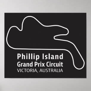 Poster Piste d'art du Grand Prix automobile de Phillip Is