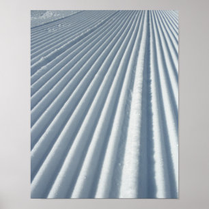 Poster Piste de ski alpin damée