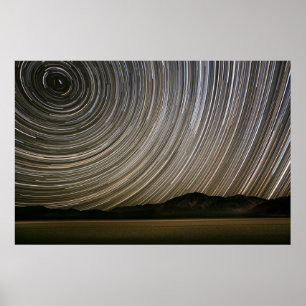 Poster Piste d'étoiles la nuit   Californie, Vallée de la