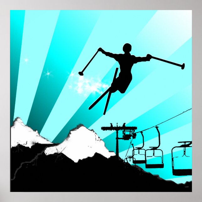 Poster piste en poudre (Devant)