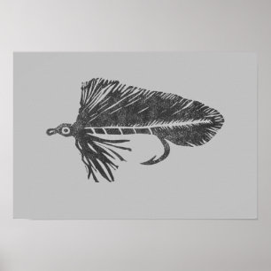 Poster Piste Matuka verte, pêche à la mouche, art de liag