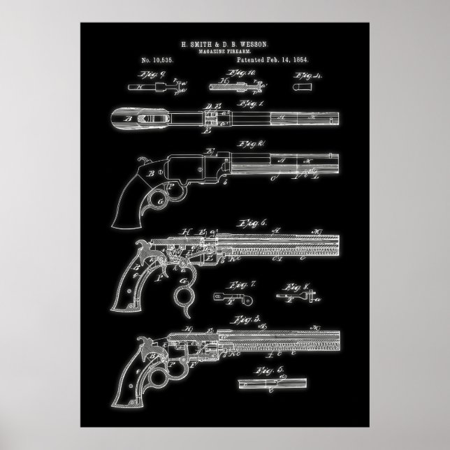 Poster Pistol 1854 (Devant)