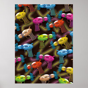 Poster pistolet à rayons sci fi